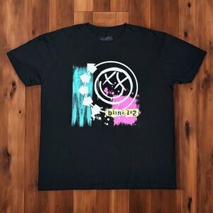 Blink 182 T-Shirt Adult XL Black‎ Grunge Punk Rock Graphic Band Tee